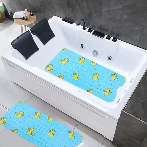 Vista 2 de Alfombra de Bañera Antideslizante Tapete de Ducha para Niños Adultos y Ancianos 40X16 Pulgadas Extra Largo Tapetes de Baño Antideslizantes