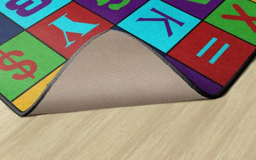 Vista 6 de Flagship Carpets Alfombra educativa con números del alfabeto Jumble para aula infantil o área de aprendizaje en casa, alfombra de habitación