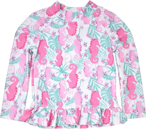 Vista 8 de Flap Happy Camiseta de protección UPF 50+ con volantes para niñas Sirena Fantasea