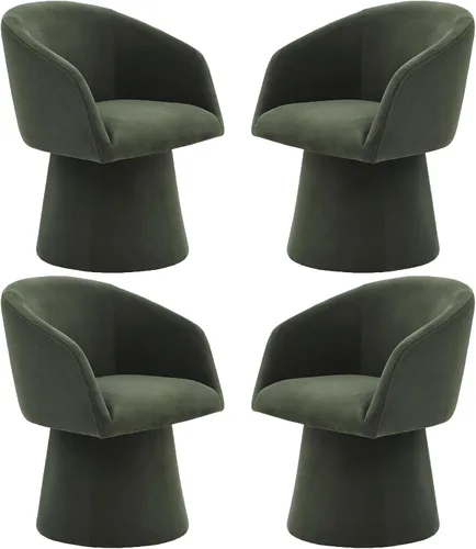 Vista 11 de KISLOT Sillas de Comedor Giratorias Sillón de Acento Moderno Silla Lateral de Escritorio para Comedor Tocador Dormitorio Sala de Estar Sala de Verde
