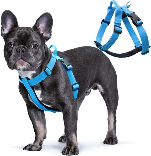 Vista 14 de Galaxy - Arnés reflectante para perro, ajuste ajustable de 4 puntos, hebillas antipellizcos, control de clip trasero y asa de emergencia, forro