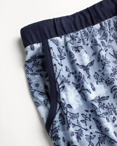 Vista 7 de Lucky Brand Conjunto de pijama de 4 piezas para mujer, camiseta suave, camiseta sin mangas, pantalones cortos y pantalones, Azul, Grande