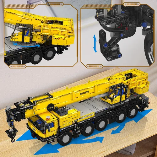 Vista 4 de Mould King 17073 Engineering LTM All Terrain Grúa de Construcción Control Remoto Modelo Modelo de Construcción Conjunto de Construcción