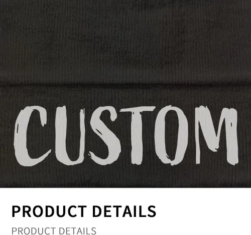 Vista 6 de Diseño de imagen de nombre de texto personalizado Su propio gorro gorro Mujeres Hombres Knit Cap