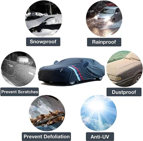 Vista 4 de Car Cover Waterproof Compatible with Vauxhall Vivaro Life/Vx/Vx220/Vxr8/Vxr8 Maloo/Zafira Outdoor Car Covers All Weather Waterproof Breathable Large