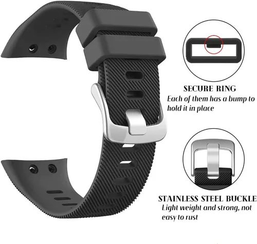 Vista 3 de Compatible con la correa Garmin Forerunner 45S, correa de repuesto deportiva de silicona suave, pulsera de fitness para Garmin Forerunner 45S