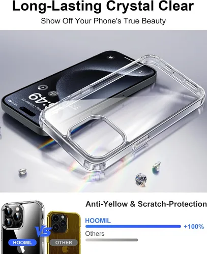 Vista 365 de HOOMIL Funda para iPhone 7 Plus/iPhone 8 Plus de 5.5 Pulgadas, sin amarillamiento, protección contra caídas, cubierta trasera dura transparente