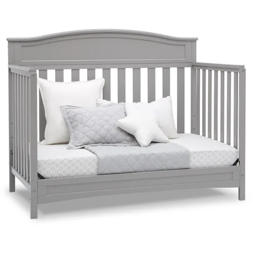 Vista 8 de Delta Children Emery - Cuna convertible 4 en 1 para bebés, paquete de 1, color gris