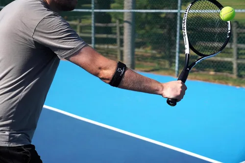 Vista 7 de Dr. Wolf - Codera de tenis - Correa de compresión ajustable para antebrazo para tendinitis, mouse y codo de computadora, alivio del dolor de codo