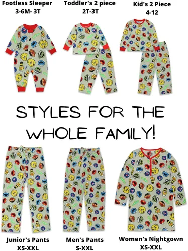 Vista 7 de Sesame Street Elmo - Camisón Henley de manga larga para mujer