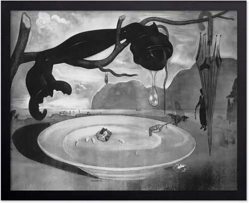 Vista 14 de Poster Master Póster vintage – Impresión de pintura de bailarina en la cabeza de la muerte – Arte surrealismo – Regalo gótico para él, ella