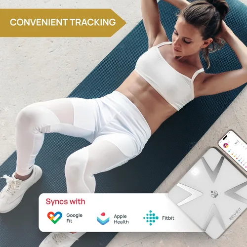 Vista 3 de INEVIFIT Smart - Báscula de grasa corporal, analizador digital Bluetooth de composición corporal de baño altamente preciso, mide peso, grasa