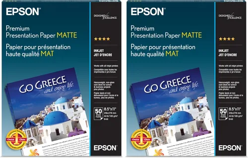 Vista 9 de Epson Papel mate pesado de 8.5 x 11 pulgadas, 50 hojas (S041257)