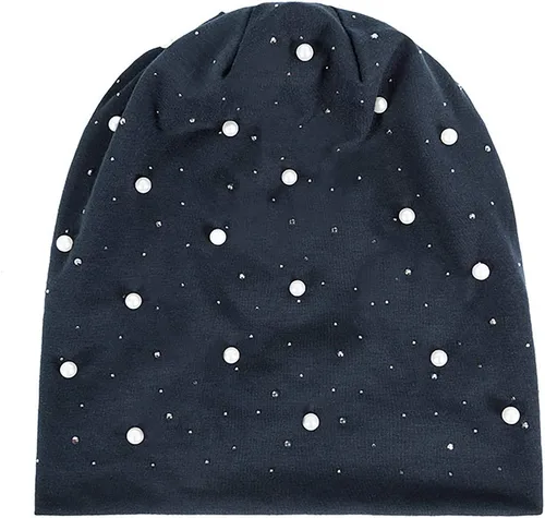 Vista 4 de Gorro suave para mujer, diseño de calavera, para invierno, cálido, moderno y holgado