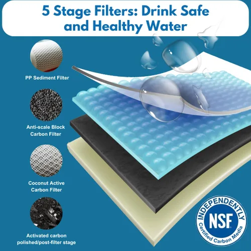 Vista 3 de Life Sciences Sistema de agua alcalina, máquina de agua mineral, purificador de agua con infusión de hidrógeno, filtro natural para encimera