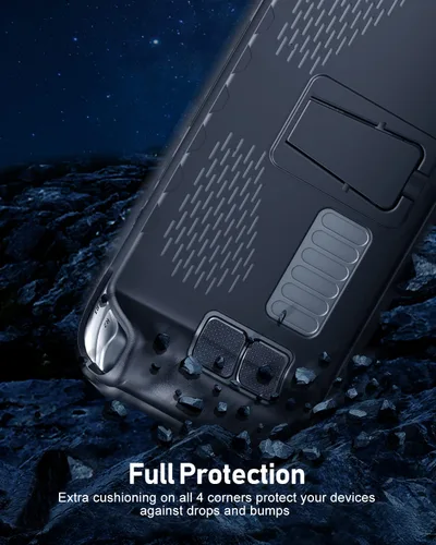 Vista 3 de Funda protectora con soporte plegable para cubierta de vapor, funda protectora de TPU suave con soporte plegable, accesorios compatibles