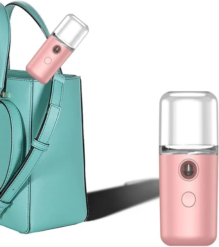 Vista 4 de Mini vaporizador facial para limpieza profunda facial vaporizador facial portátil pulverizador facial práctico humidificador facial Mister Belleza