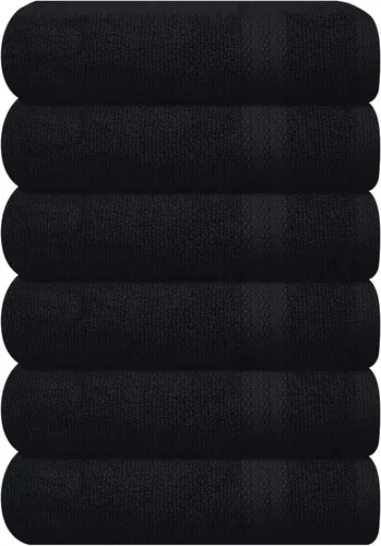 Vista 49 de GLAMBURG Juego de 2 Sábanas de Baño Extra Grandes de Algodón Premium de 700 GSM - 100% Algodón Peinado - 2 Sábanas de Baño 35x70 pulgadas - Calidad
