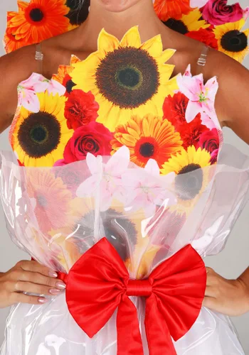 Vista 3 de Vestido de Disfraz de Ramo de Flores para Mujer Multicolor