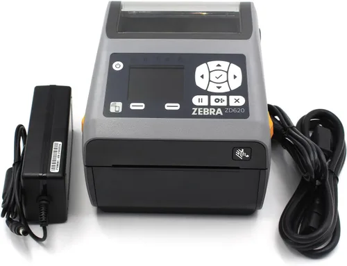 Vista 7 de Zebra ZD620d - Impresora térmica directa de escritorio con pantalla LCD de 203 ppp, ancho de impresión 4 pulgadas, WiFi, Bluetooth, USB, serial