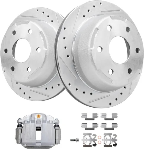 Vista 34 de Detroit Axle - Rotores de freno delanteros para Lexus GS350 GS430 GS450h GS460 IS200t IS250 IS300 IS350 Reemplazo de rotores de freno perforados