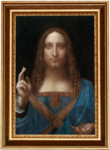 Vista 20 de ELITEART -La Belle Ferronnière por Leonardo DaVinci Reproducción de pintura al óleo Giclée de arte de pared impresiones en lienzo tamaño marcado: 29