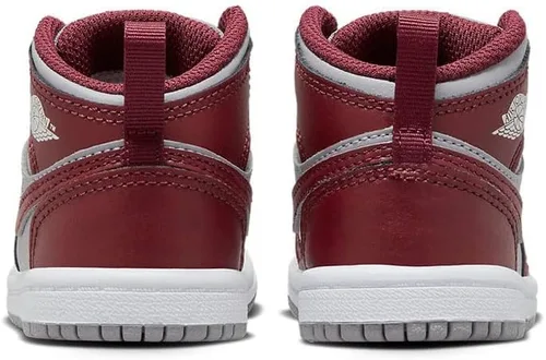 Vista 5 de Jordan Toddler Air Jordan 1 Mid Retro Basketball Shoes Cherrywood Red Cement Grey White Sneakers Cherrywood Rojo/Cemento Gris/Blanco