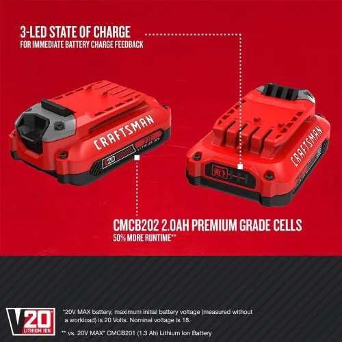 Vista 2 de Craftsman- Batería de ion de litio de 20 V máximo