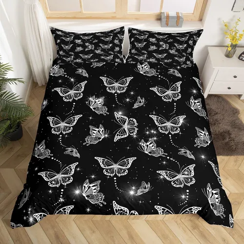Vista 23 de Funda de edredón de caballo blanco y marrón, juego de ropa de cama 3D de animales de granja occidental para niñas y niños, funda de edredón
