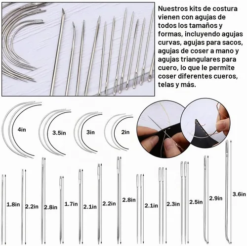 Vista 3 de Yizzvb Kit de costura de cuero de 46 piezas, kit de herramientas de costura