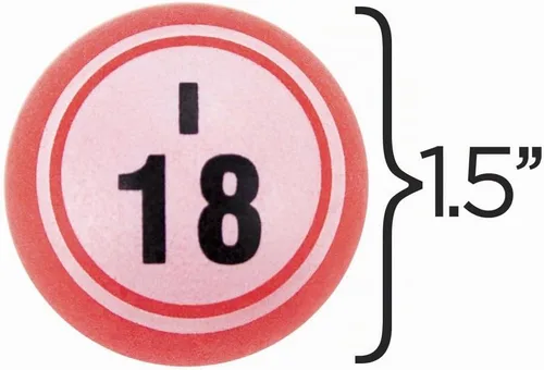 Vista 4 de Juego de 75 bolas de bingo profesionales de repuesto, tamaño grande de 1.5 pulgadas