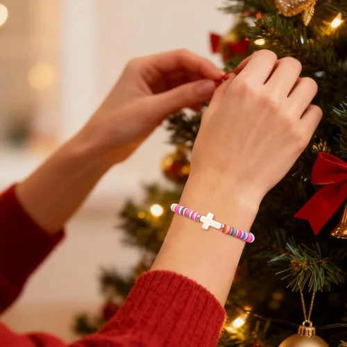 Vista 27 de Regalos navideños para niños, niñas adolescentes, mujeres, linda pulsera de cruz para niñas, regalos de Navidad cristianos para mujeres, ideas