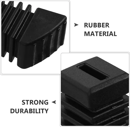 Vista 3 de 3pcs Black Rubber Drum Rack Feet Sleeves Anti Slip Floor Protectors