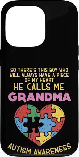 Vista 10 de Grandma Autism Awareness Austistic Boy Piece My Heart Case for iPhone 17