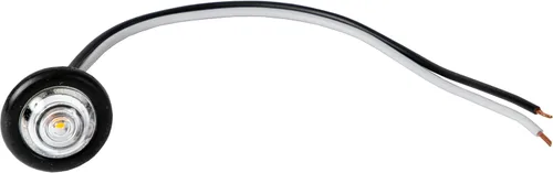 Vista 2 de Buyers Products 5623444 - Luz de separación de marcador redondo, 1 LED ámbar con lente transparente y cables pelados, 12 V CC, 0.25 W, iluminación