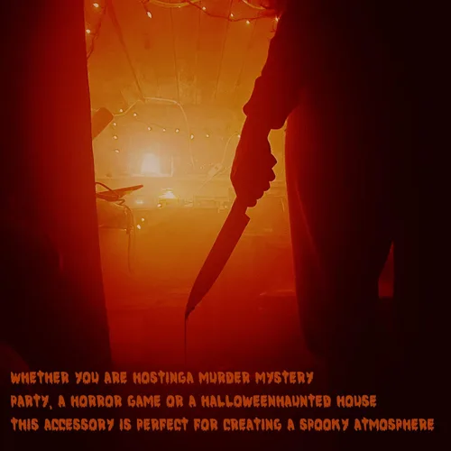 Vista 7 de Paquete de 2 cuchillos clásicos para Halloween, películas de terror, cosplay, accesorios de terror