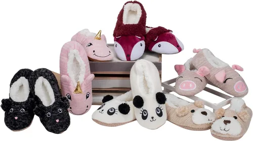 Vista 7 de Elanze Designs Pantuflas suaves antideslizantes con forro de felpa para interior para mujer Negro