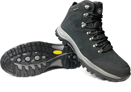 Vista 3 de hiwalk men's waterproof hiking boots mid ankle leather outdoor trekking mountain boots