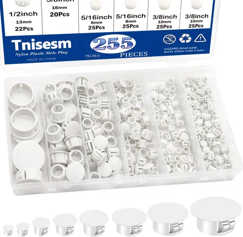 Vista 9 de Tnisesm 65 piezas 6 tamaños Tapones de goma negros para agujeros redondos, tapones de silicona, 1" 3/4" 5/8" 1/2" 3/8" 1/4" tapones de agujero