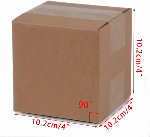 Vista 2 de SUNLPH Cajas de envío de 4 x 4 x 4 pulgadas, cajas pequeñas de cartón corrugado, paquete de 25