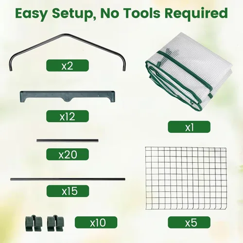 Vista 6 de Giantex Mini invernadero para interiores y exteriores, 27 x 19 x 75 pulgadas, casa portátil de cultivo de plantas con estantes de 5 niveles