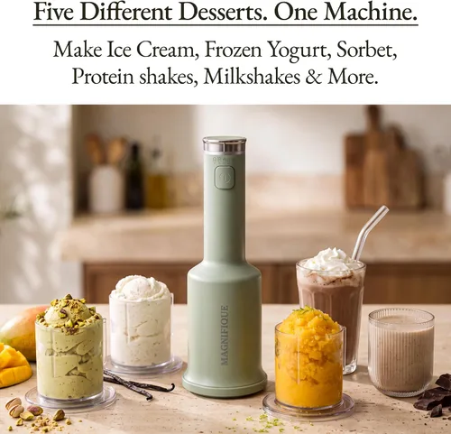 Vista 6 de MAGNIFIQUE Máquina para hacer helados, máquina de postres 5 en 1 Salvia