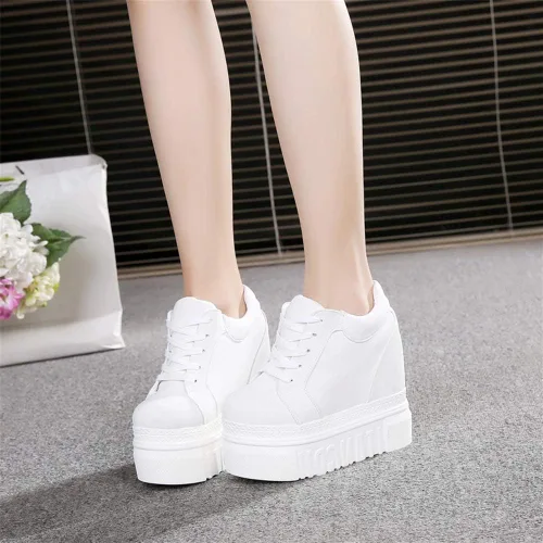 Vista 5 de ACE SHOCK - Zapato deportivo de moda para mujer, con tacón alto de plataforma oculta. Zapatos para caminar, novias, zapatos de boda