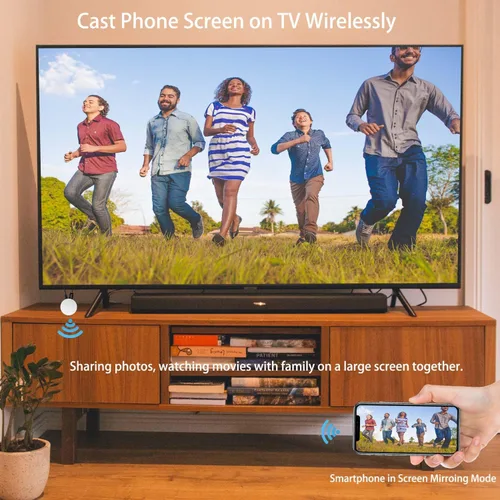 Vista 2 de Adaptador de pantalla HD inalámbrico 5G 4K Espejo de pantalla fundida Dongle Reciever Soporte Miracast DLNA Airplay para iOS Android Phone Tablet