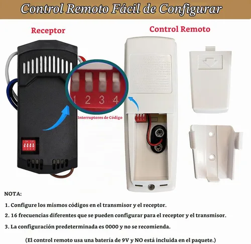 Vista 4 de Kit de control remoto universal para ventilador de techo con regulador