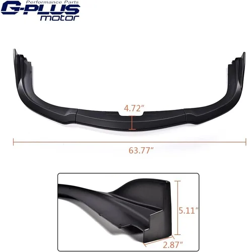Vista 2 de G-PLUS Difusor de parachoques delantero de poliuretano Winglet Aero compatible con Impreza WRX Sti 2006-2007
