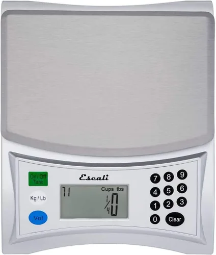 Vista 3 de Escali Pana V136 - Báscula de medición de gran volumen para cocina/hornear/cocinar, preprogramada con más de 150 ingredientes, pantalla digital LCD