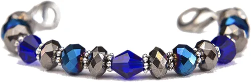 Vista 31 de Pulsera elástica de alerta médica, pulsera de identificación médica de repuesto intercambiable, etiqueta de identificación no incluida, cristales