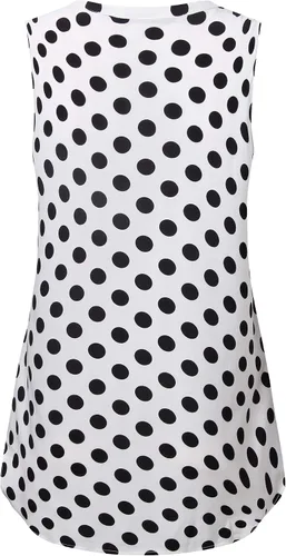 Vista 3 de Timeson Blusa sin mangas de gasa con cuello en V para mujer, camisas de trabajo de oficina