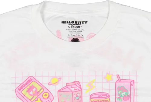 Vista 5 de Hello Kitty And Friends - Camiseta con diseño de cuadrícula para mujer